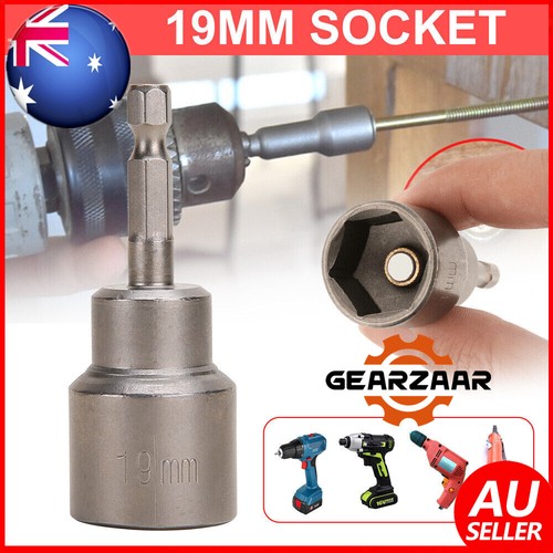 Caravan Leg Winder Hexagon 19mm Socket Adaptor for Drill Impact Driver