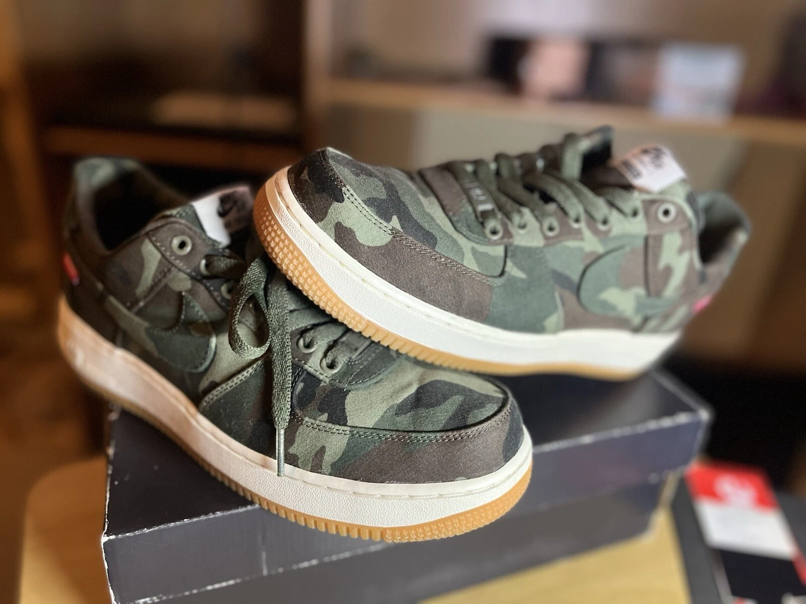 Taille 9,5   Nike Supreme x Air Force 1 Premium '08 NRG Low Camo DB Dunk Max Zoom