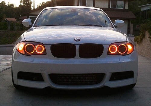 2x Angel Eyes Halo Ring LED Light Marker Bulb 10W Canbus No Error Amber For BMW - Bild 10 von 12