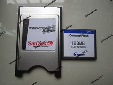 STEC 128MB Compact Flash ATA PC card PCMCIA Adapter JANOME Machines