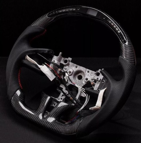 For INFINITI Q50 QX50 2013-2017 Carbon Fiber Steering Wheel LED Sport w/ Heated - Picture 7 of 11