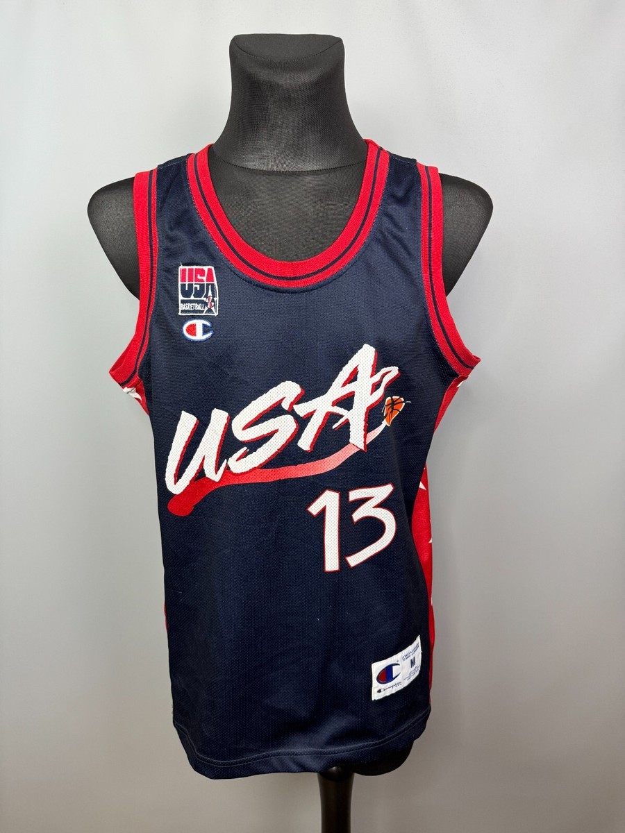 USA OLYMPICS SHAQUILLE O'NEAL JERSEY BASKETBALL CHAMPION SHIRT