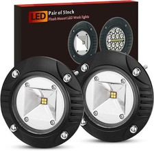 5 Inch Flood Led Light Podspair Flush Mount Round Led Work Light 4800lm Light