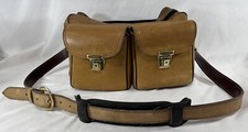 Vintage Leather Case Handbag Camera Bag Top Grain Cowhide Made in USA