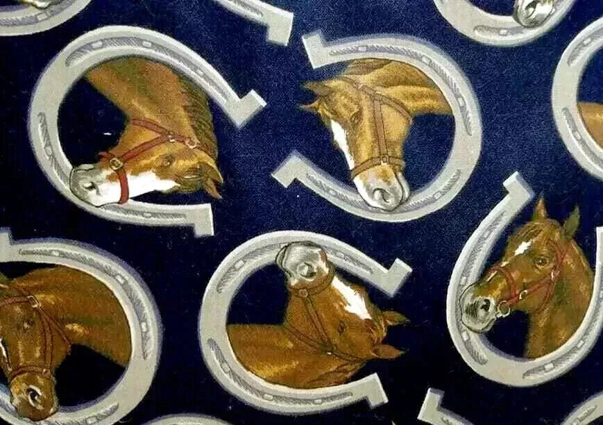 Fun Horse-Themed Fabric Piece - 19x18 Inch Mare Design - USA Made