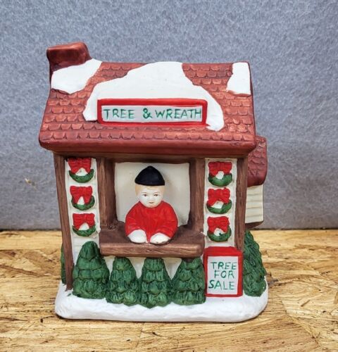 Dickensville Collectibles Trees For Sale Porcelain Lighted House Christmas Decor - Afbeelding 1 van 10