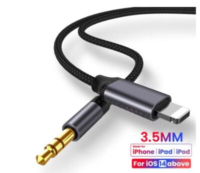 iPhone zu 3,5 AUX Audio Kabel for iPhone 6/7/8/X/XR/XS/11/12 klinke Stecker