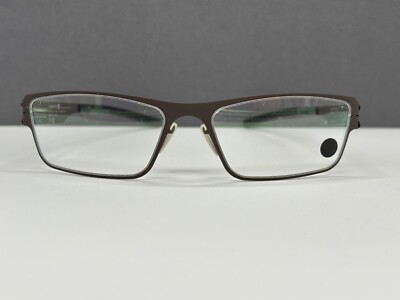 ic berlin glasses mens brown square Franjo P. Matt Metal Large NP:499 