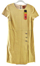Tory Burch Kamilla Dress SZ L NEW Beige Khaki Daisy Shirt Dress Minimal Coastal