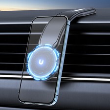 MagSafe Car Mount Detachable Bendable Aluminum Arm Phone Holder - Black