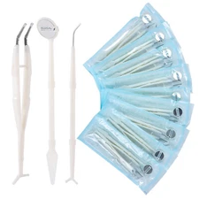 200 Pack Disposable Dental Examination Kit 3Pcs Basic Instruments Set Sterile
