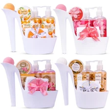 Draizee 32 Pcs Rose,Cherry,Citrus,Vanilla Scented set of 4 Spa Gift Baskets