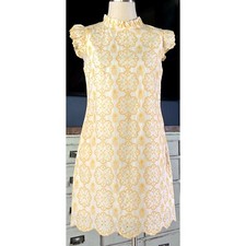 NWT New $144 Jade Yellow Eyelet Lace Mini Dress M