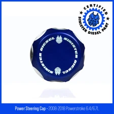 Sinister Diesel Power Steering Cap for 2008-2023 Ford Powerstroke 6.4/6.7L