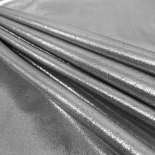 Tissue Lame Fabric Shiny Silver / Black Craft Decoration Costume Design 44" Wide