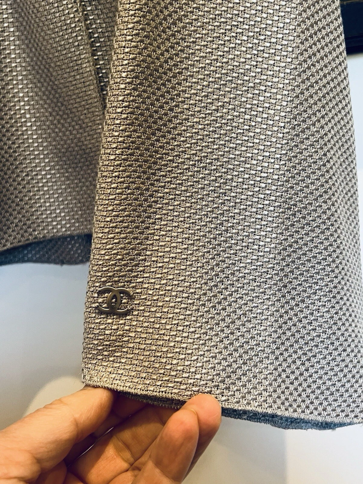 CHANEL Boutique Camicia Giacca Leggera Donna Logo CC Taglia 42 8