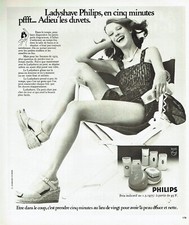  publicité Advertising 0522 1975  Ladyshave Philips en 5 minutes adieu duvets