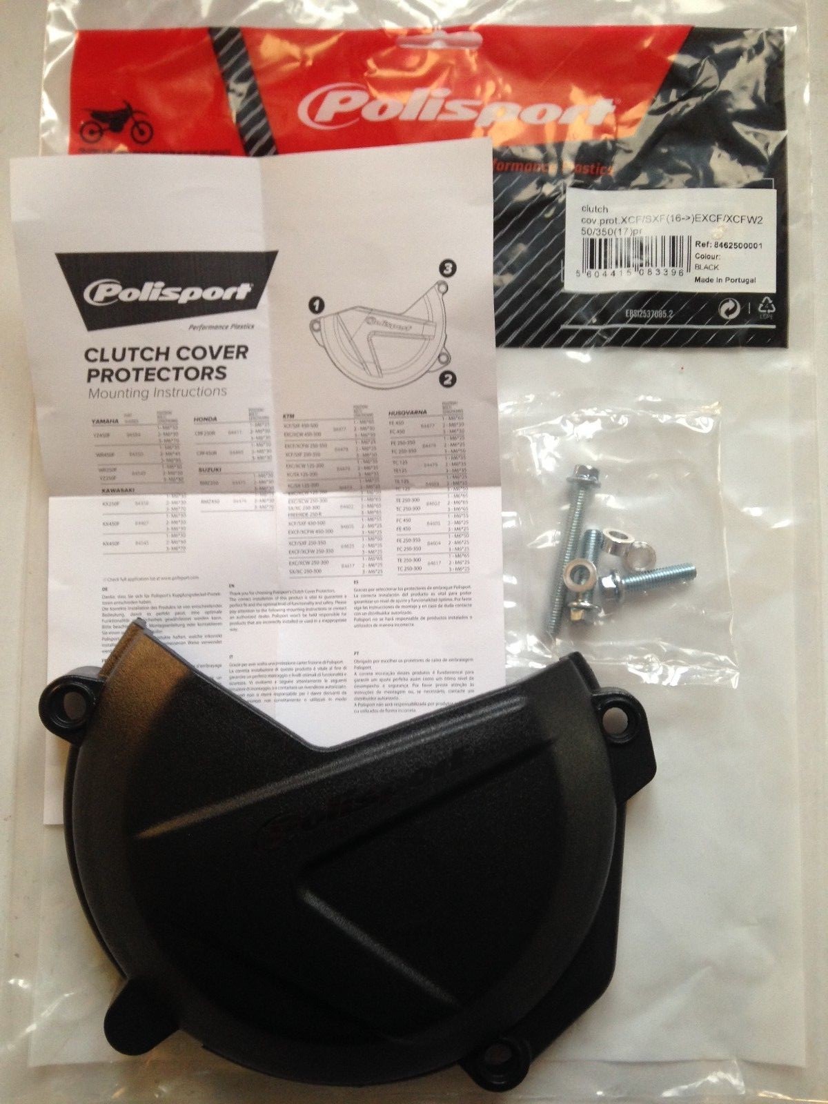 KTM  SXF 250  SXF 350  2016-2022 CLUTCH COVER PROTECTOR GUARD BLACK