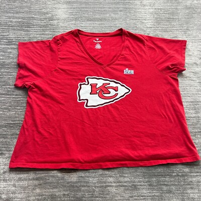Kansas City Chiefs Shirt Size 4X Womens Patrick Mahomes #15 Super Bowl NFL Red