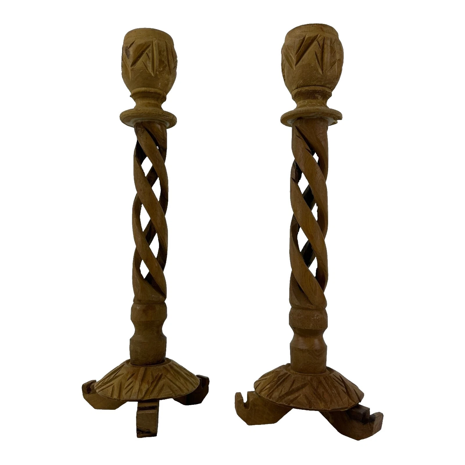 Wooden French Country Brown Candle Holders & Accessories