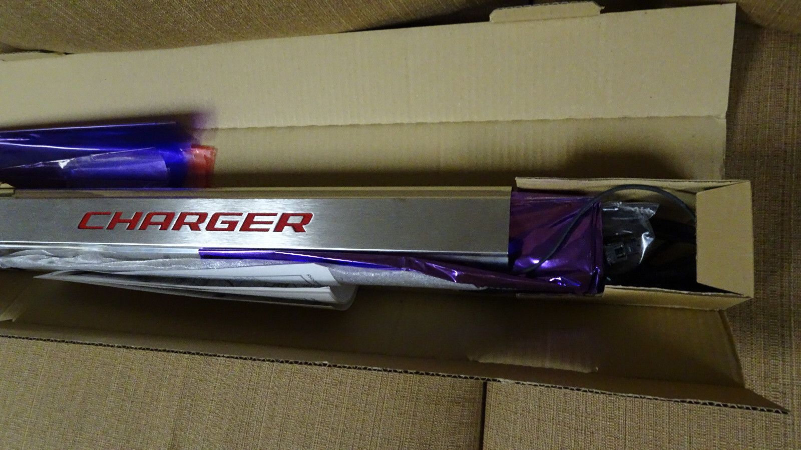 20062010 Dodge Charger Lighted Stainless Steel Door Sill Guards 1