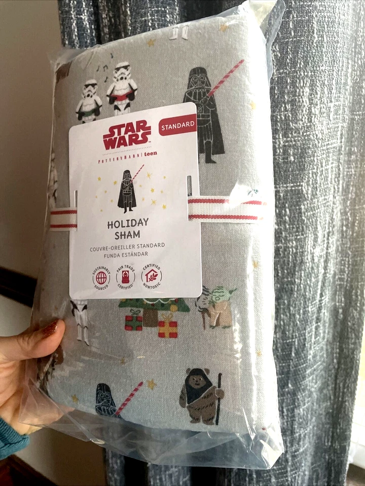 Pottery Barn Disney Star Wars Solo ALMOHADA FARSA REGALO DE VACACIONES ESPACIO NIÑO GROGU / Foto 4 de 4