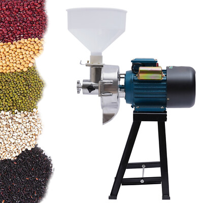 Electric Grain Mill Grinder Corn Wheat Feed Flour Cereal Grinding Machine 110V