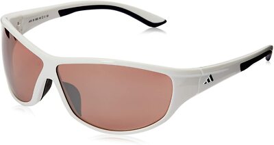 NEW ADIDAS A416 6053 DAROGA WHITE SHINY & BLACK SUNGLASSES LST ACTIVE LENSES 