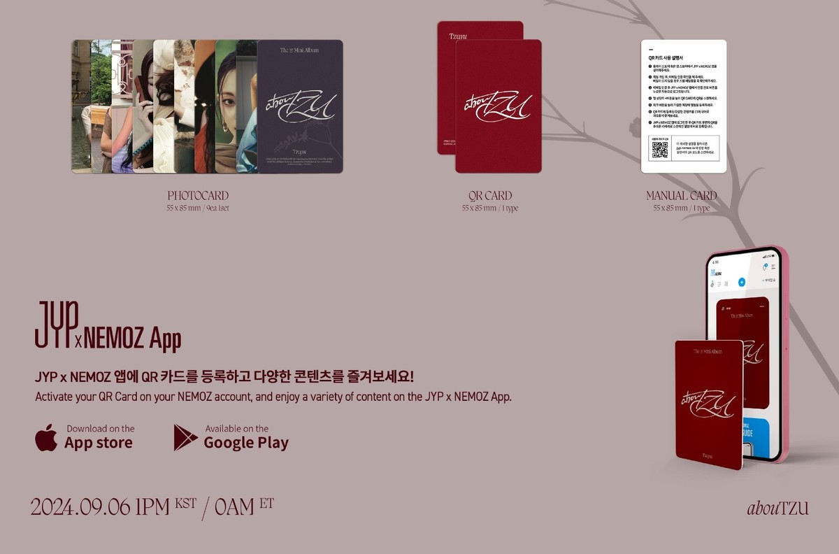 TZUYU TWICE 1st Mini Album [abouTZU] Platform Nemo Ver. QR Card+