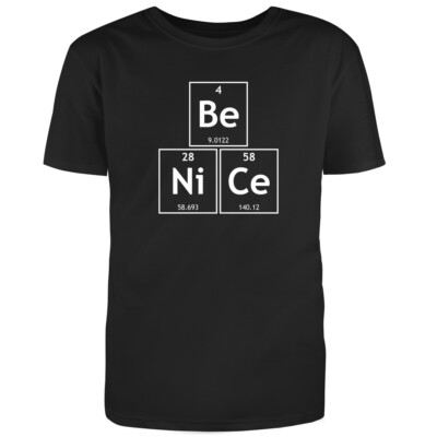 Unisex Black Half Sleeves Cotton Be Nice Graphic Novelty Humor Funny T Shirt
