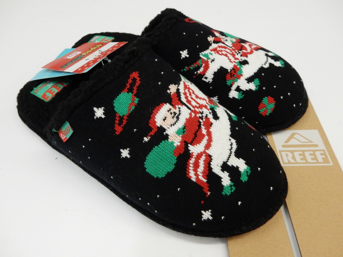 Reef Mens Tipsy Elves Slippers Christmas Unicorn M | eBay