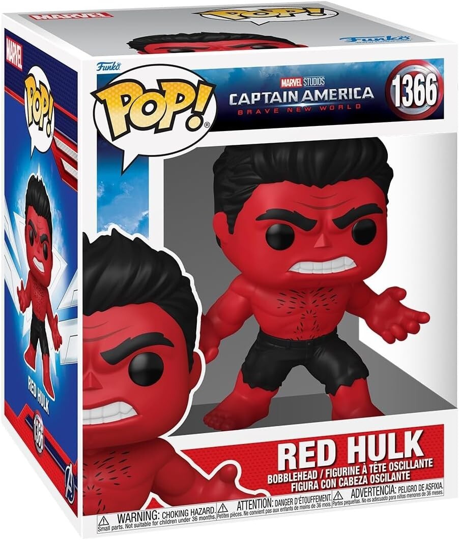 Funko Pop Super Captain America Brave New World - Red Hulk 6 Funko Pop Super Captain America Brave New World - Red Hulk 6