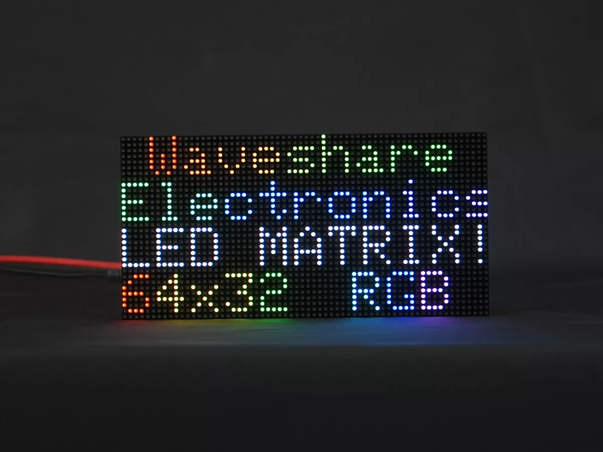 RGB Full-Color LED Matrix Panel 2.5mm Pitch 64x32 Pixels Waveshare