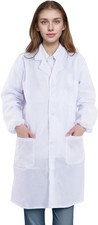 Scientist Doctor Costume Lab Coat Women Men Halloween White X-Large,