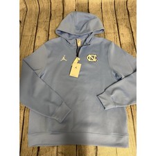 NWT Men s Jordan Nike UNC North Carolina Tar Heels Coaches Hoodie Blue Medium