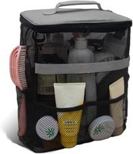 Mesh Shower Caddy Bag   Quick Dry Hanging Shower Organizer for College Dorm, Bat