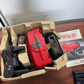 Nintendo Virtual Boy Console VUE-001 Panic Bomber 2pc Lot Retro JP Video Game