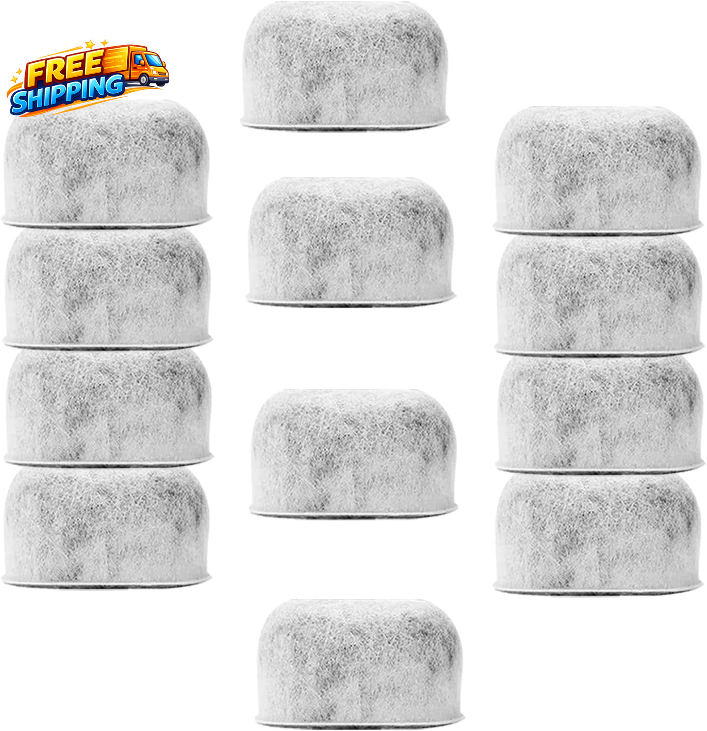 12 Pack Replacement Charcoal Water Filters for All Cuisinart Coffee Machines