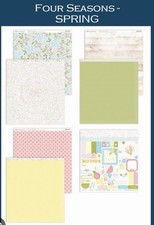 CTMH Paper FOUR SEASONS SPRING 12  x 12  Dual Sided Paper 6 Pc  Sticker Sheet
