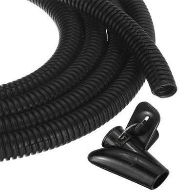1/2 Inch 100ft Split Wire Loom Tubing, Flexible Cord Protectors, Black