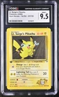 CGC 9.5 MINT+ Lt. Surge's Pikachu Gym Heroes 1st Edition 81/132 Pokemon Card