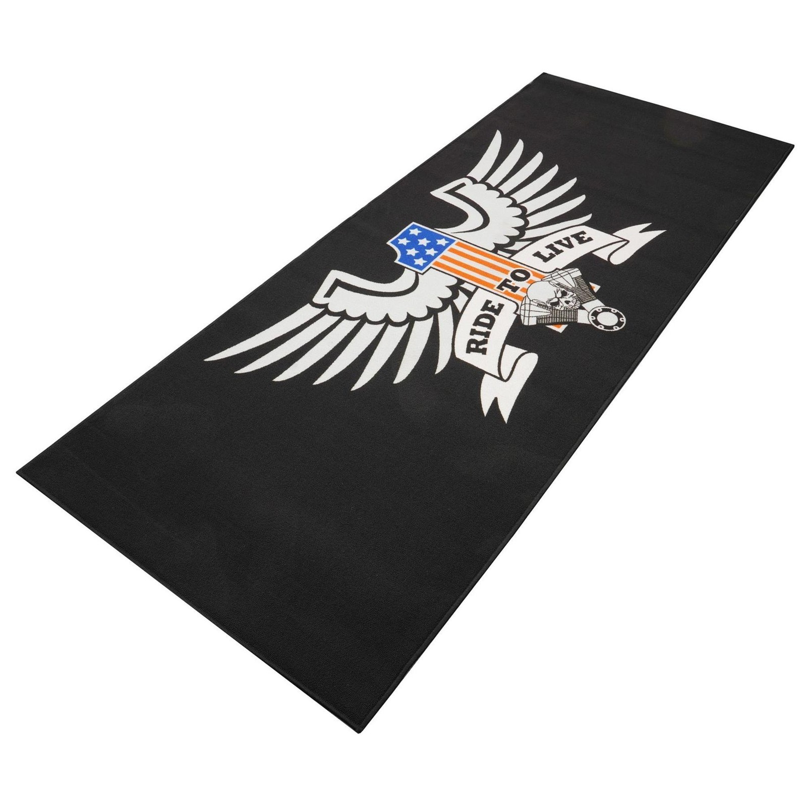 Biketek Custom Garage Mat Ride to Live 250 x 100cm Motorcycle Workshop Garage
