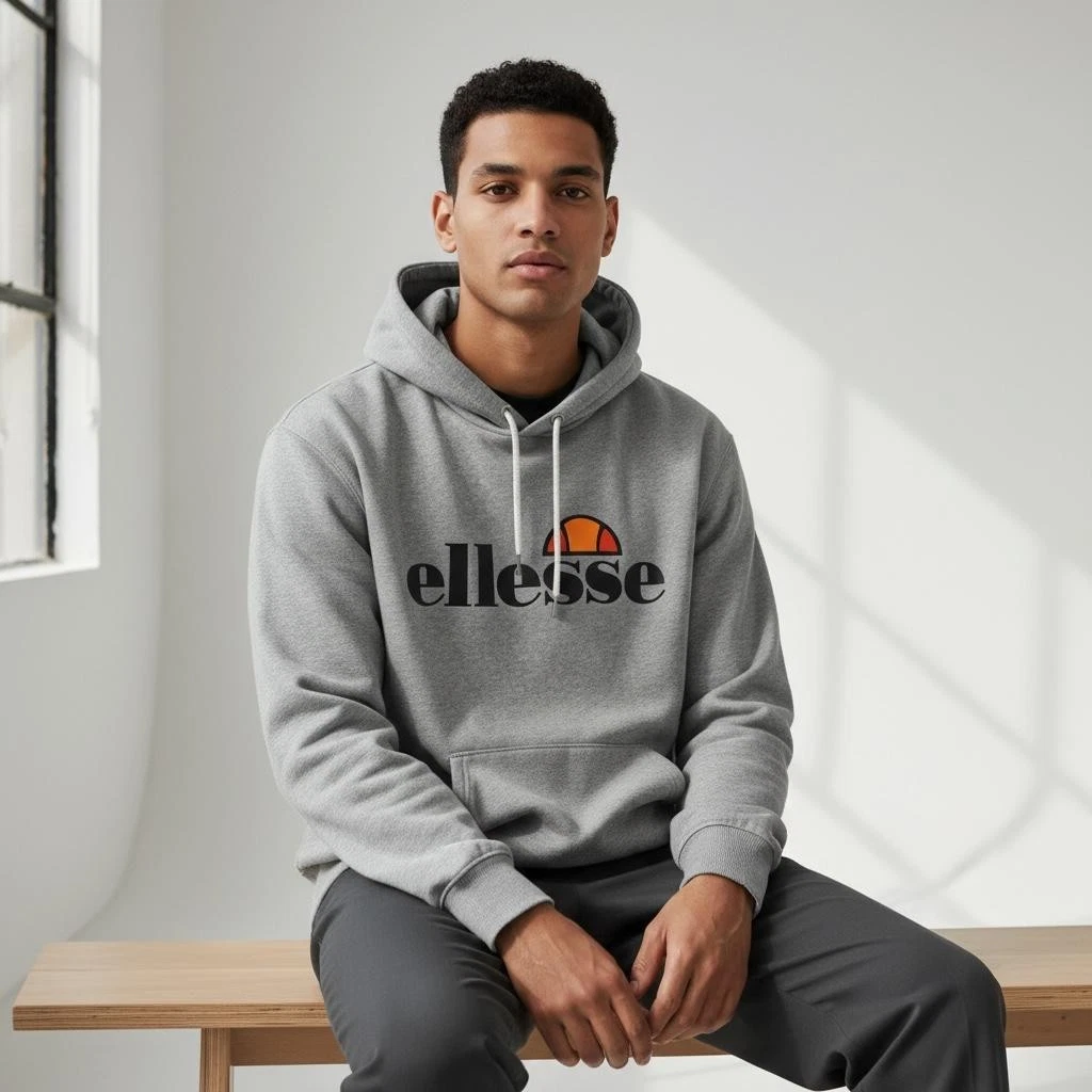 Ellesse Gottero Overhead Hoodie Mens M Grey Marl Logo Sweatshirt Pullover
Opens in a new window or t