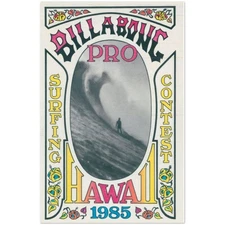 Billabong Pro Surfing Contest Hawaii 1985 Poster