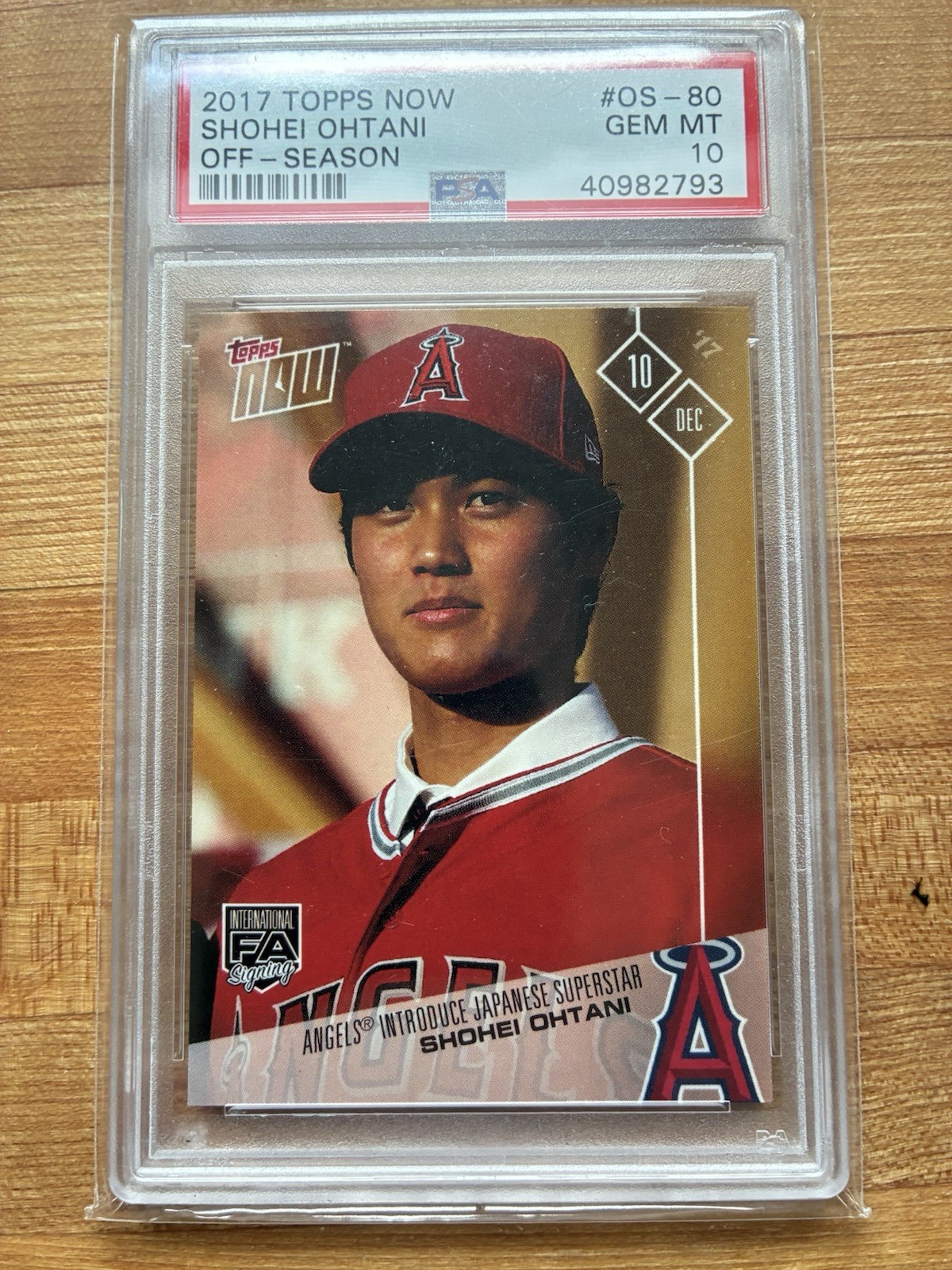 Topps Shohei Ohtani front