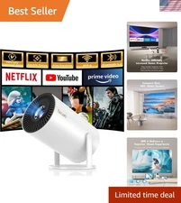 Netflix Officially Licensed] Mini Portable Projector, 1080P Smart Movie Proje...