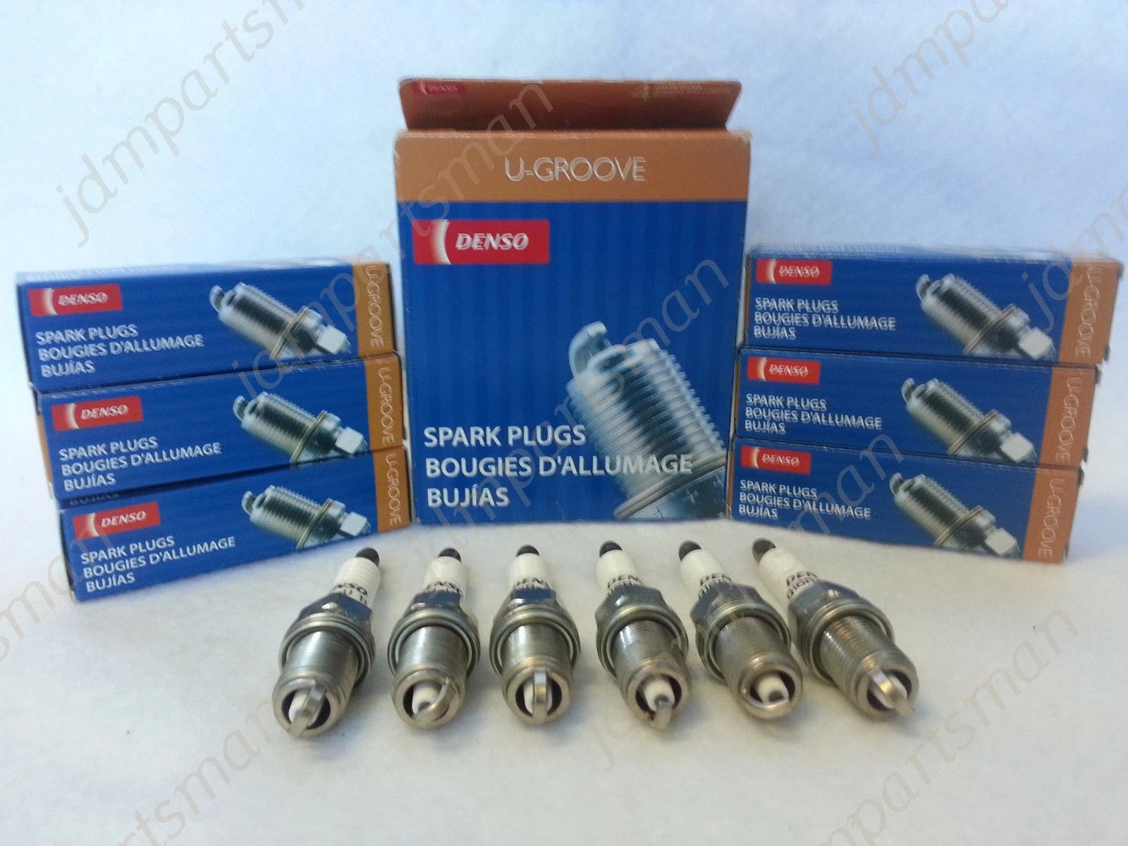6x DENSO K20HR-U11 3381 U-Groove Resistor Spark Plug 