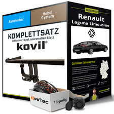 Anhängerkupplung abnehmbar für RENAULT Laguna Limousine +E-Satz Set NEU