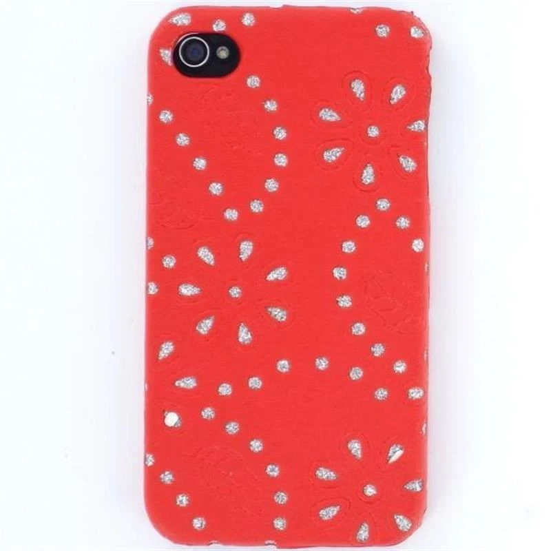 Lujosa Funda de Cuero Brillante Cristal Diamante para Apple iPhone 4 4S Foto 4 de 4