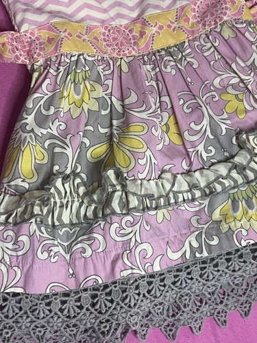 Mustard Pie 4T Ruffle top Chevron Scrunched Top Layered Bottom - Picture 3 of 6